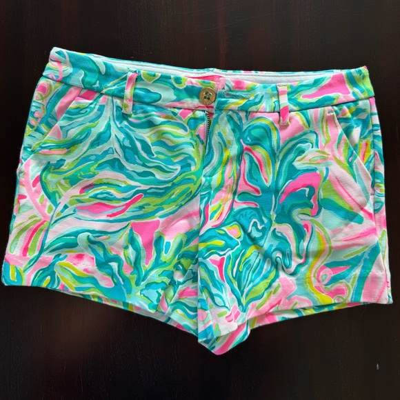 Lilly Pulitzer Pants - Lilly Pulitzer Pink and Green Patterned Shorts